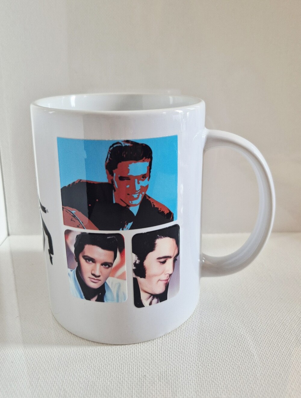 🏷3/$12 Elvis Photo Portrait Custom Design White Ceramic 15oz Mug King Of Rock